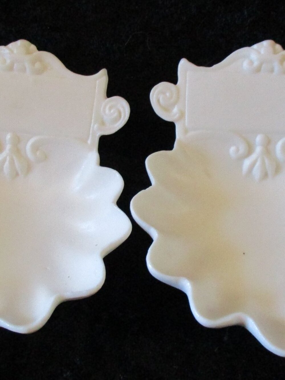 Lenwile Marble China Ardalt Japan White Shell Write-On Place Marks (2) #7439